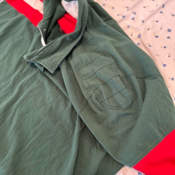 St. John’s Bay Sz: XXL Long Sleeve Rugby Colorblock Striped Multicolor Polo Top. - Picture 7 of 11